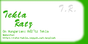 tekla ratz business card